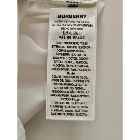 Burberry Women’s Margot Logo Print Short Sleeve Cotton T-shirt White L 8084349 - Picture 6 of 8
